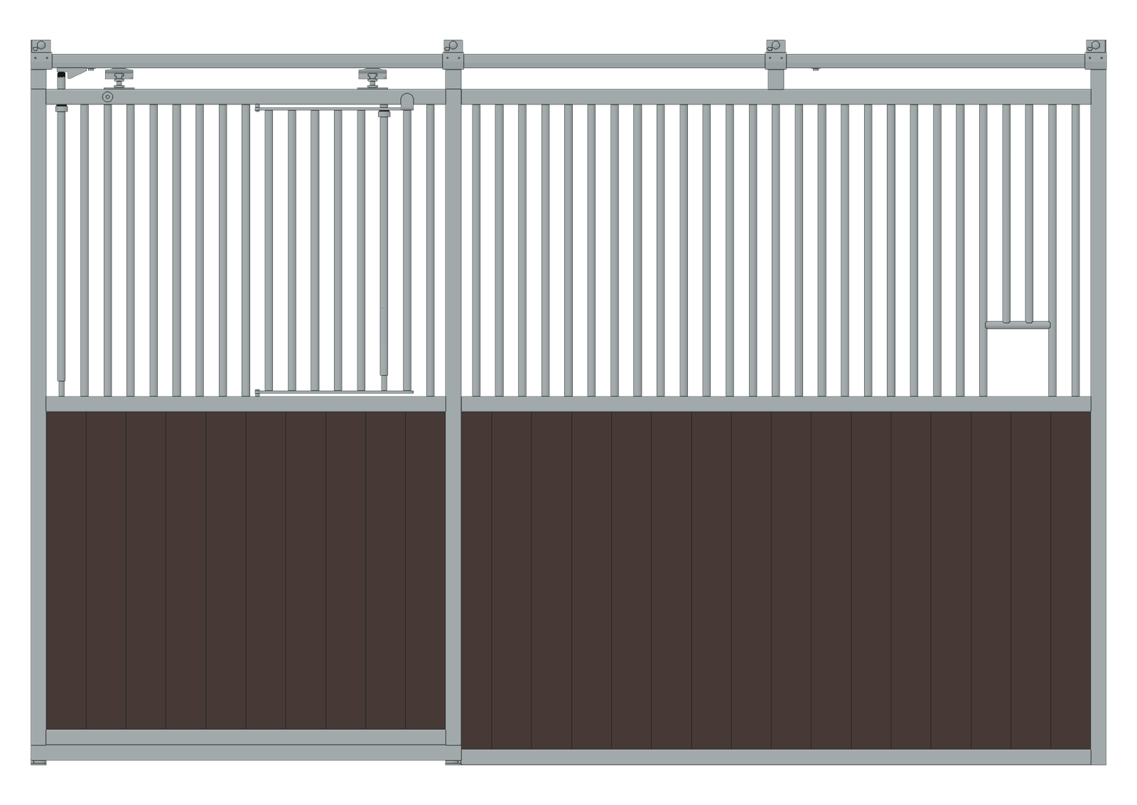 Tekening van het Linea front